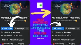 How to Convert Facebook account to Page||Add Friend Option Changing The Follow Option||