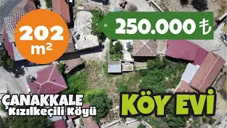 Satılık 202 m² arsa içinde yıkık köy evi, Kızılkeçili köyü, Çanakklale