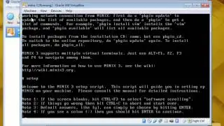 Install MINIX 3 in Virtualbox with Networking