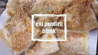 Hazir lavasdan Etli, pendirli böreyin hazirlanmasi.