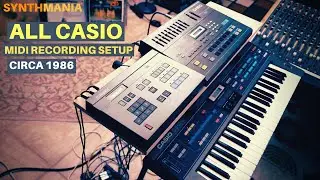 All Casio MIDI recording setup circa 1986 - Casio SZ-1, CZ-1000, and RZ-1