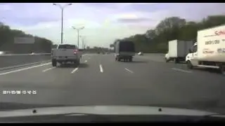 wheel hits car