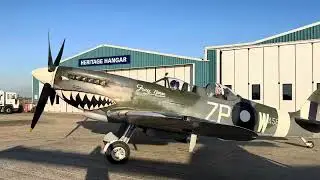 Spitfire Engine Start and Taxi From Biggin Hill Heritage Hangar London Biggin Hill Airport