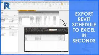 Export Revit Schedule to Excel in 10 Seconds ⚡ (No Plugins!)