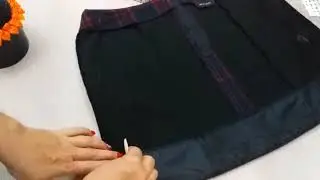 How to sew a skirt with facing.