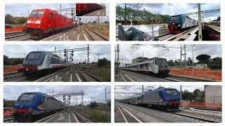 Invio di Trenord, treno merci DB, Regionali ed Intercity in transito a Torricola RM