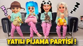 ELİF KOMŞU KIZI EKİP İLE PİJAMA PARTİSİ !! YATILI MİSAFİR! بابا جاب لي بالون - جنى مقداد | طيور بيبي
