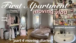 MOVING IN to my FIRST EVER APARTMENT + TOUR ♡📦 organizing, building & hauls (moving diaries EP.4)