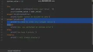 Python Basics - Part 58 (Implementing else and finally syntaxes in Error Handling)