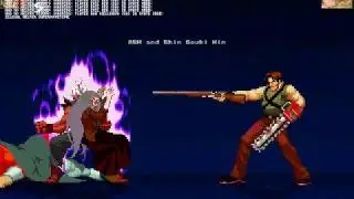 M.U.G.E.N fight: Sin Gouki & Ash VS Bison & King
