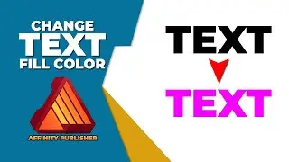 How to change text fill color in affinity publisher