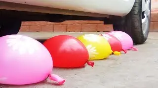 Crushing Crunchy & Soft Things by Car! EXPERIMENT Mirinda Balloons