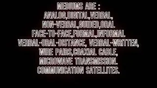 Communication media
