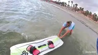 Kitesurfing with a 2.8m Peter Lynn skim