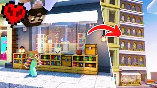 I built a City Book Shop in Hardcore Minecraft Survival