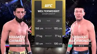 Khamzat Chimaev vs Shavkat Rakhmonov Full Fight - UFC 5 Fight Of The Night