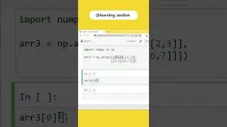 Indexing on 3-D array in Numpy | Python Numpy | Data science