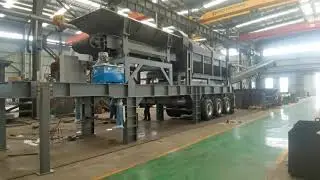 Mobile drum type sand screening machine #sand #screen