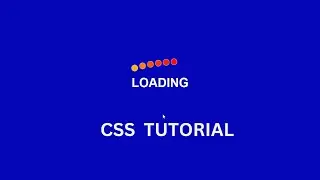 loading animation using only css||html css tutoial