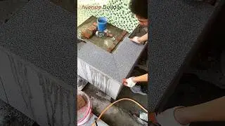 Outdoor granite fitting | #constructionskills #diy #shortsfeed #shorts