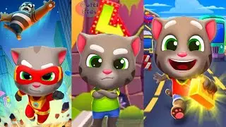Talking tom gold run & Talking tom hero dash & Juice run Том за Золотом и Том Герои