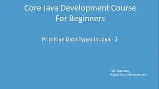 04. Primitive Data Types in Java - 2