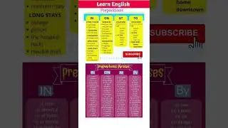Prepositions in English 