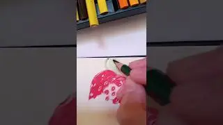 Рисуем клубнику в шоколаде акварельными карадашами #art #drawing