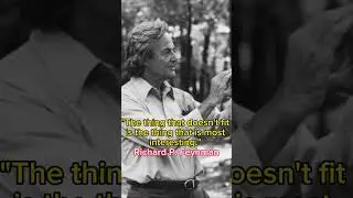 "The thing that doesn't fit is the thing that is most interesting." ~ Richard P. Feynman