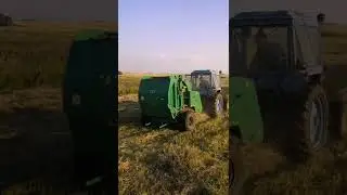 Мтз 80 снова прессует сено, с помощью пресс подборщика ПРФ-145М