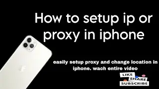 How to set up ip or proxy in iphone. iphone ip set up. proxy set up in iphone. #potatos #novaeditor