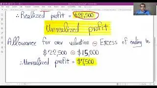 Advanced Accounting- Realized and Unrealized Profit