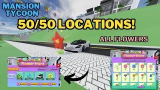Roblox Mansion Tycoon: ALL 50 FLOWER locations (Walkthrough)
