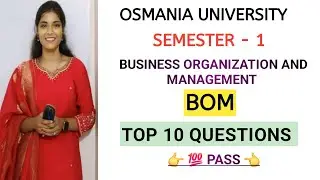 BOM || TOP 10 IMPORTANT QUESTIONS || SEMESTER - 1 || OSMANIA UNIVERSITY || 💯 ‎⁨@shivanipallela⁩  1