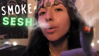 ASMR || rolling a joint 🚬 smoke session