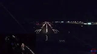 Smooth Night Landing - Embraer E175 Flight Deck - Hartford KBDL