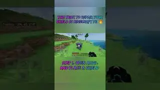 this trick to repair your shield in minecraft pe🔥#shorts