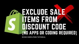 Exclude Sale Products From Discount Code Shopify for FREE - No apps or coding required