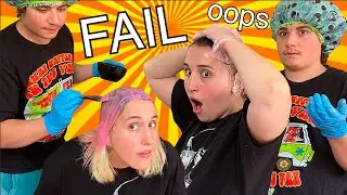 I Dyed Harley Quinn Smith’s Hair PINK with NO EXPERIENCE Dying Hair! (Arctic Fox Frose Review)