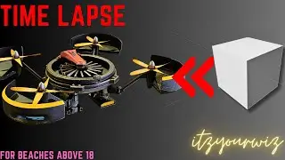 Modeling a 3D Secret Service Military Drone with 8K UDIM - Timelapse Blender Tutorial | itzyourwiz