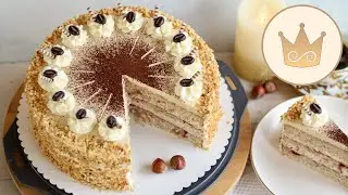 FANTASTICALLY DELICIOUS! 💝 CAPPUCCINO-HAZELNUT CREAM CAKE WITHOUT GELATINE | RECIPE BY SUGARPRINCESS