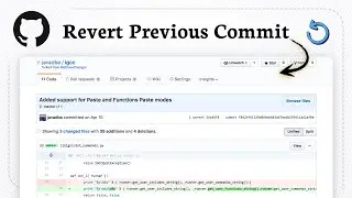 How to revert to a previous commit in Github