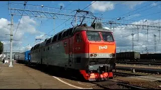 Смена локомотива поезда №25 Москва - Минск на станции Вязьма