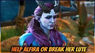 Alfira All Choices | Fail to break her lute, break the lute or help her - Baldur's Gate 3
