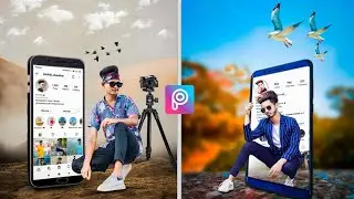 3D Mobile instagram Concept | Viral 2021 Photo Editing Tutorial | 3D Mobile Effect PicsArt | RTWORLD