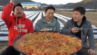 [Korean food] Tomato spaghetti made with a pot lid🍜 🍜 The best among noodle dishes👍👍