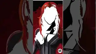Python Turtle Graphics - 48 ||  Black Widow || Art by Code #shorts