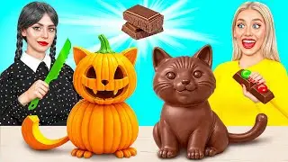 Desafío De Comida Real vs. De Comida Chocolate | Impresionante Trucos de Cocina por Choco DO