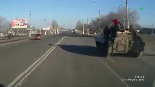 Луганск 20 февраля 2015  скорость БМП за 70 км