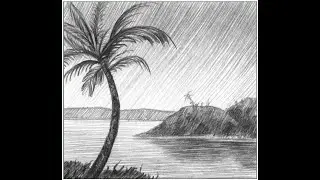 How to Draw a simple Landscape   Easy Pencil Drawing